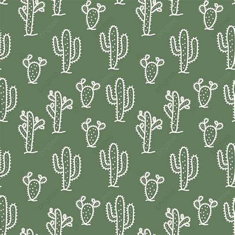 Cactus Seamless Pattern Vector Hd Images Cute Seamless Pattern With