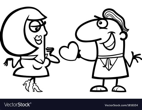Cartoon Couple Coloring Pages
