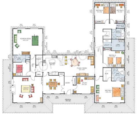 Adobe style house plan with icf walls. U Shaped House Plans On Home With Unique Floor Plan Pool ...