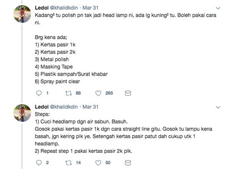 5) tunggu 30 min dan selesai. Ini Cara DIY Coating Lampu Kereta Dengan Bajet RM13 Je ...