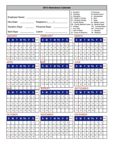 Manage multiple employees on a daily, weekly, and monthly basis get a quick overview of attendance patterns and employee availability Free Printable 2020 Employee Attendance Sheet - Template ...