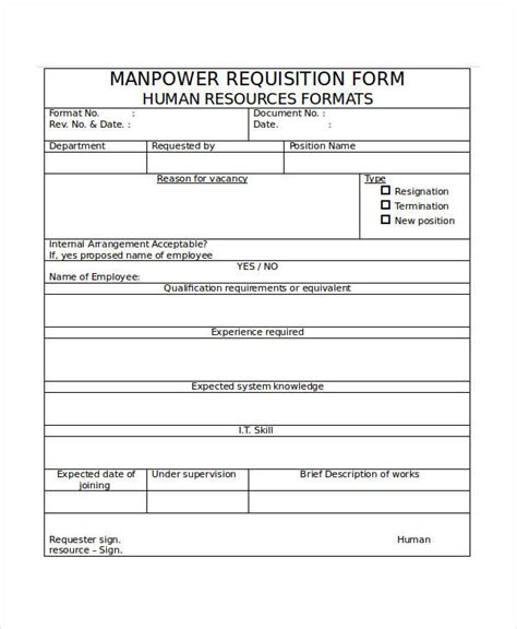 Free 32 Requisition Forms In Ms Word