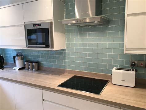 These metro tiles are perfectly situated as kitchen tiles or bathroom tiles, and have a tasteful gloss finish create a relaxing haven with the kyoto aqua pastel tiles. Under Construction | Best Seller | Kitchen splashback ...