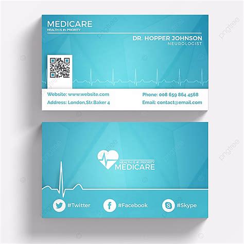 Get the look of a credit card or use embossing to highlight important information such as your name, website url and phone number. Medical Business Card Template for Free Download on Pngtree