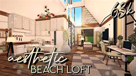 Roblox Bloxburg Aesthetic Beach Loft House Build Youtube Free Hot