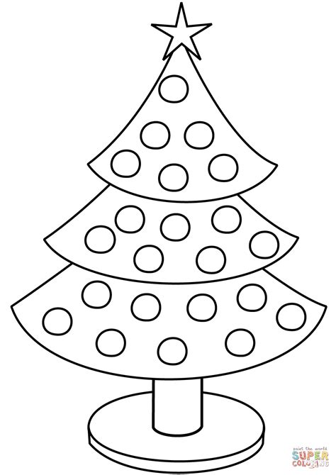 Christmas Tree Coloring Page Free Printable Coloring Pages