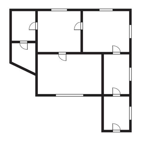 Premium Vector Apartment Architectural Plan Top View Of Floor Plan