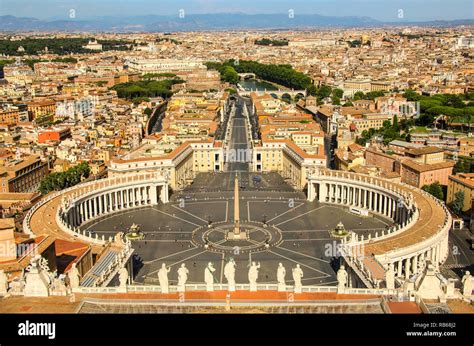 View From St Peters Basilicast Peters Square Piazza San Pietro In