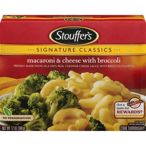 Stouffers Macaroni And Cheese With Broccoli 12 Oz Box Shop Bevmo