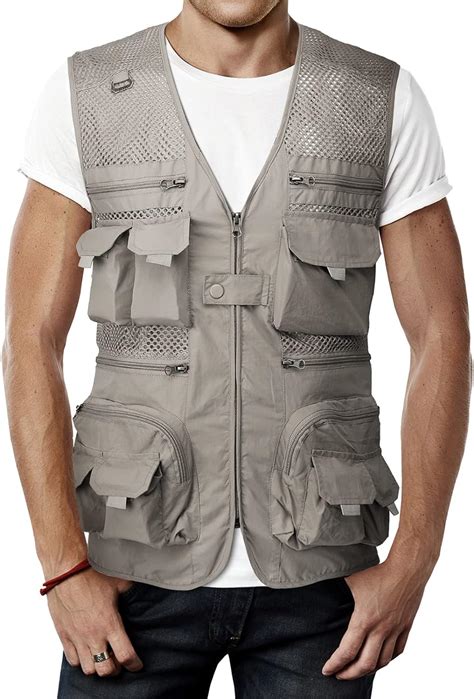 H2h Mens Active Lightweight Outdoor Vests Work Fishing Travel Utility