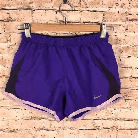 Womens Nike Drifit Purple Running Shorts Sz Xs Built In Briefs Athletic