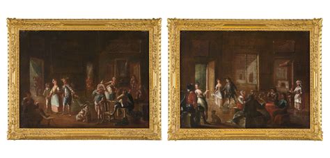 Unknown Large French Ballroom Scene Oil Painting On Board At 1stdibs
