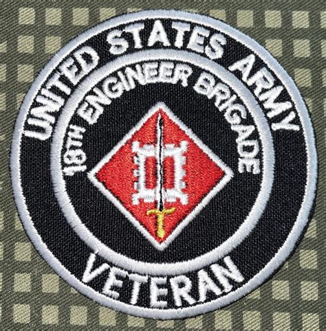 Us Army 18th Engineer Brigade Veteran Patch 3 Decal Patch Co