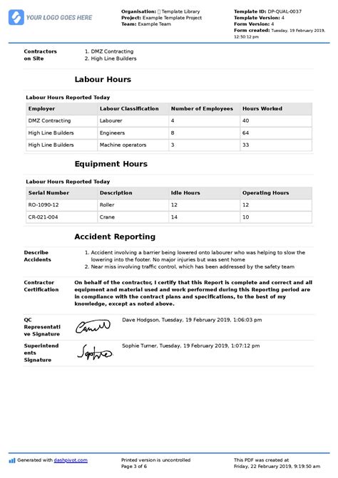 Qa Qc Report Template And Sample With Customisable Format