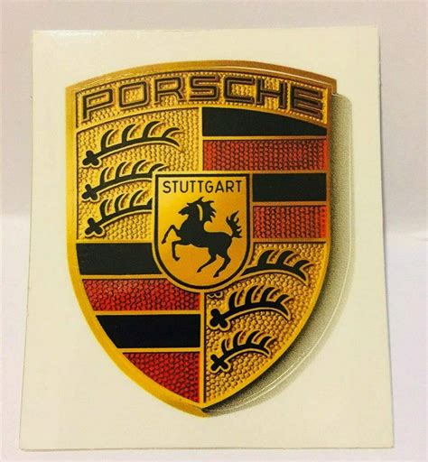 Oryginalna Porsche Emblemat Herb Logo Naklejka Samoprzylepna 65 X 5 Cm