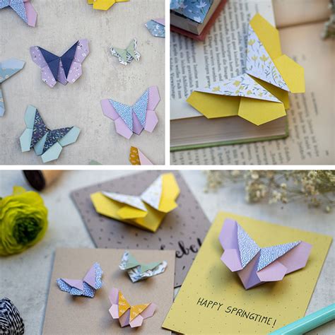 Diy Origami Schmetterling Als Lesezeichen Und Für Frühlings Grußkarten