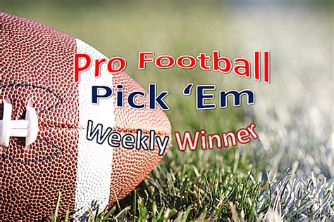 Week 7 Pro Football Pick ‘em 2018 Weekly Winner