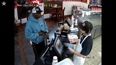 Definitely more traumatically dangerous than working at taco bell. Robber shoves handgun into face of Jimmy Johns employee ...