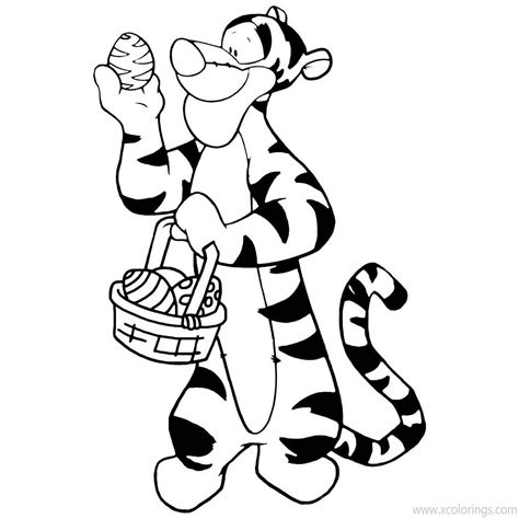 Disney Winnie The Pooh Easter Coloring Pages Easter Egg Xcolorings