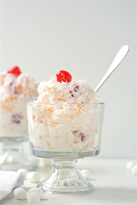 This ultra refreshing pineapple margarita is a breeze to make and tastes amazing! Mandarin, Pineapple, and Cherry Ambrosia Salad - Simple ...