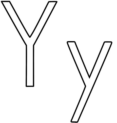 Free printable my letter y coloring pages for kids of all ages. Letter Y - Coloring Page (Alphabet)