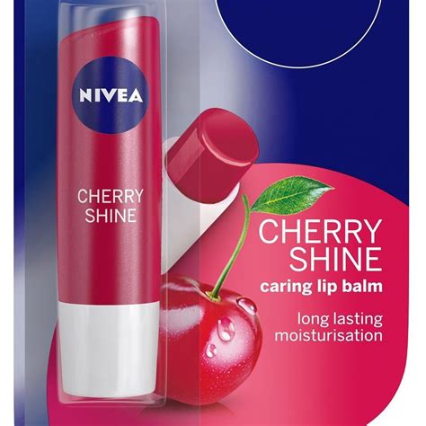 Buy Online Nivea Lips Balm Cherry Shine Long Lasting Moisture Caring