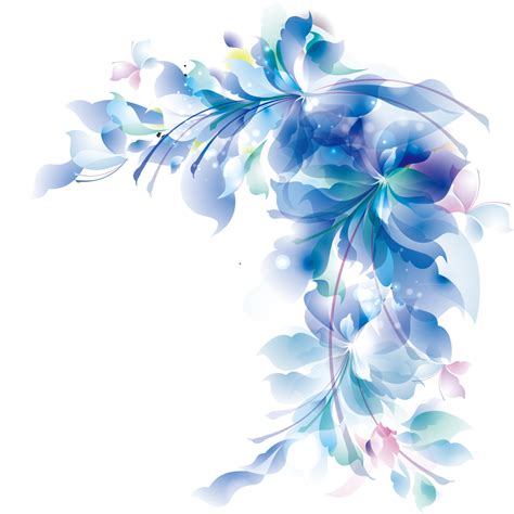 Blue Flower Background Png