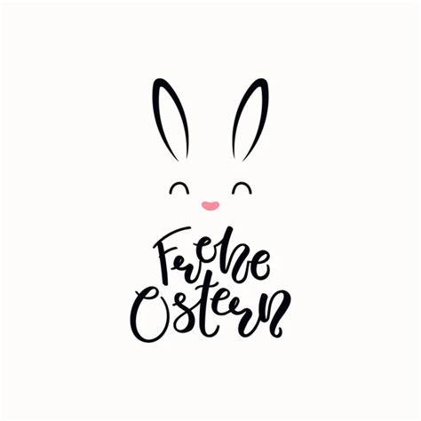 Hand Written Calligraphic Lettering Quote Frohe Ostern Happy Easter German Stock Vector Image By