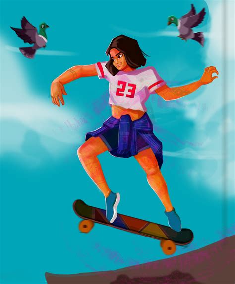 artstation skater girl