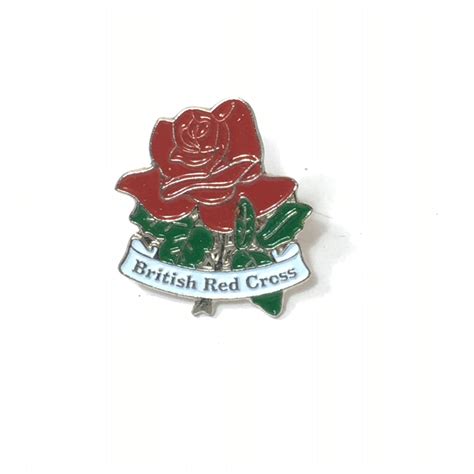 Red Rose Enamel Vintage Lapel Badge Issued By The British Red Etsy