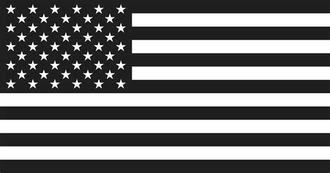 Negro Y Blanco Color Estados Unidos Bandera Vector Ilustración