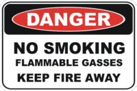 No Smoking Flammable Gas Sign H National Safety Signs