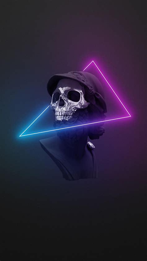 Skull Neon Rmobilewallpaper