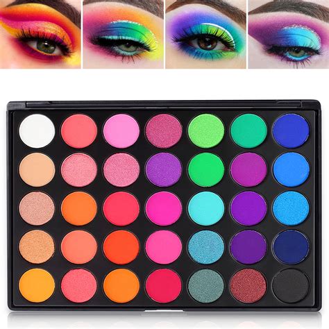 Colorful Eyeshadow Palette Rainbowdelanci Professional 35 Bright