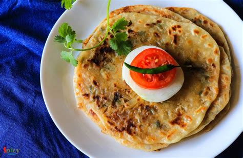 Pyaz Paratha Onion Stuffed Flat Bread Spicy World Simple And Easy