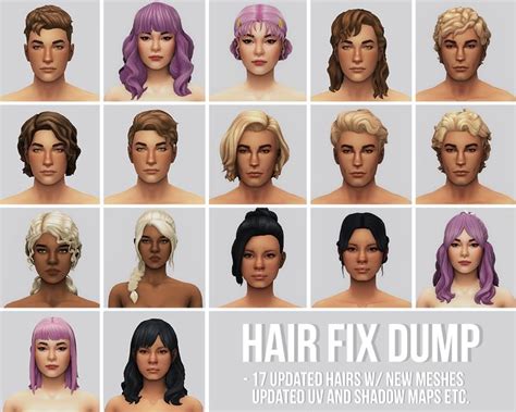 Okruee Updated Hair Dump I Fixed Up A Bunch Of My Old Cc Hair If You