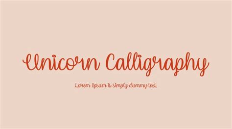 Unicorn Calligraphy Font Download Free For Desktop And Webfont