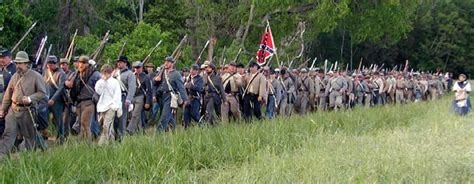 Marching Confederate Troops
