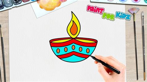 Diwali Drawing Easy Diya Drawing For Diwali Festival Simple Diya