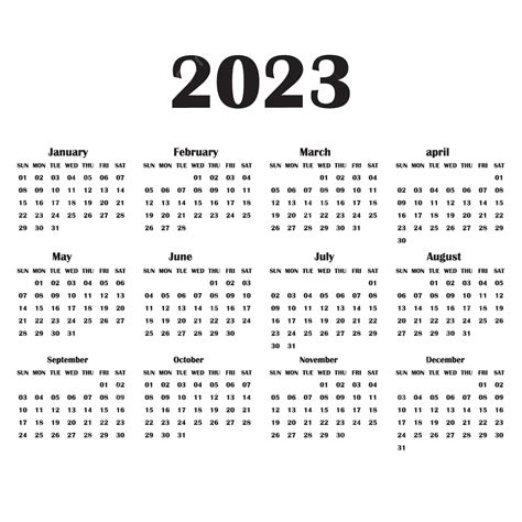 2023년 달력 무료 디자인 및 벡터 2023 2023년 달력 달력 2023 Png 일러스트 및 벡터 에 대한 무료