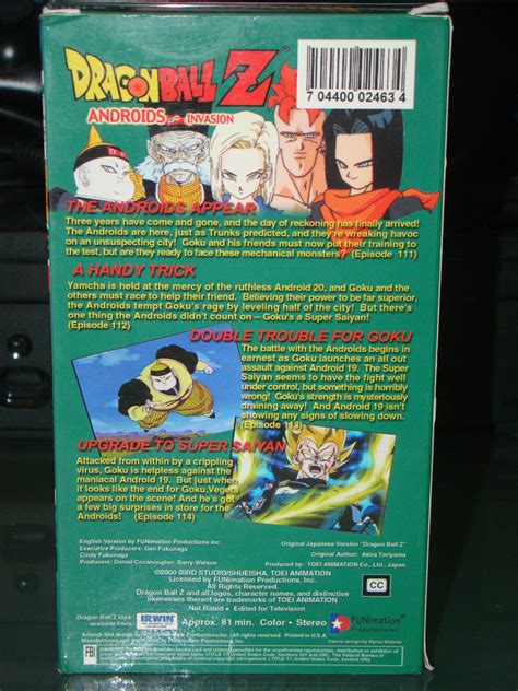 We did not find results for: DRAGON BALL Z - ANDROIDS INVASION (VHS) - VHS Tapes