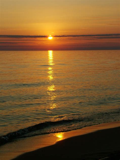 Sunset At Lake Michigan Lake Michigan Lake Sunset