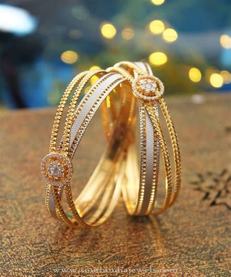 Designer Gold Bangles From Manubhai Jewellers South India Jewels