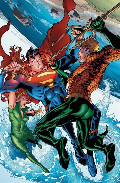 Aquaman And Mera Vs Superman By Andrew Hennessy And Bradley Walker