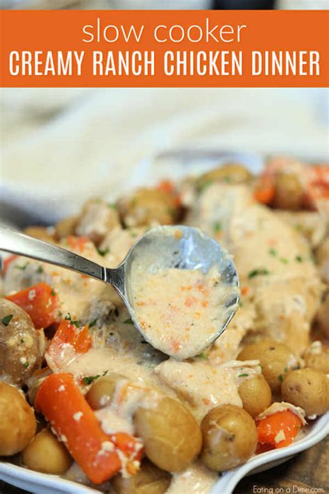 Pour this mixture evenly over the chicken. Crock Pot Creamy Ranch Chicken Recipe - Easy Ranch Chicken ...