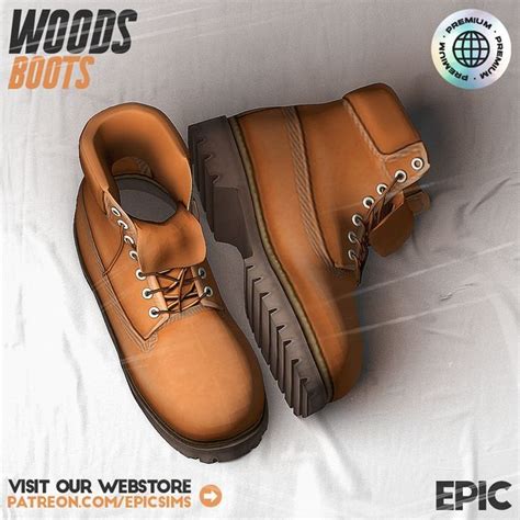 Woods Boots Epic On Patreon In 2022 Boots Timberland Boots Sims Cc