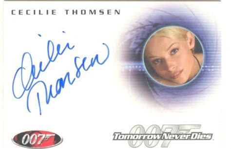 James Bond Heroes And Villains Autograph Card A119 Cecilie Thomsen Ebay