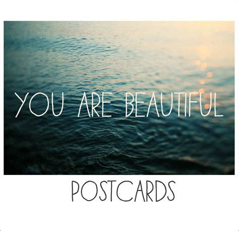 You Are Beautiful Postcards Alicia Bock Print Shop