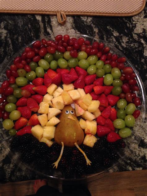 Turkey Fruit Platter Thanksgiving Snacks Thanksgiving Fruit