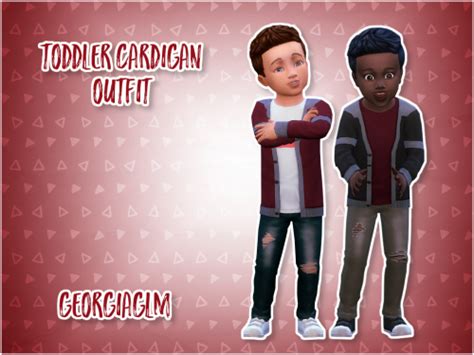 Sims 4 Toddler Cardigan Outfit Georgiaglm Cas Clothing